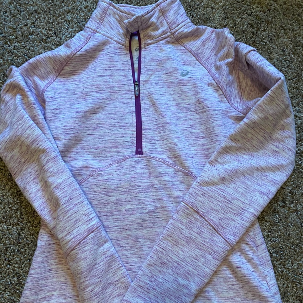 ASICS long sleeve half zip work out top